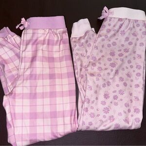 BearPaw Girls' Pink Plaid & Floral Pajama Bottoms